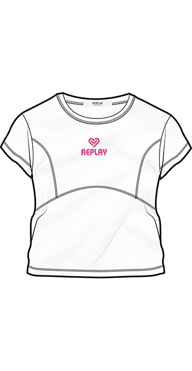 ハートモチーフ ロゴプリント Tシャツ